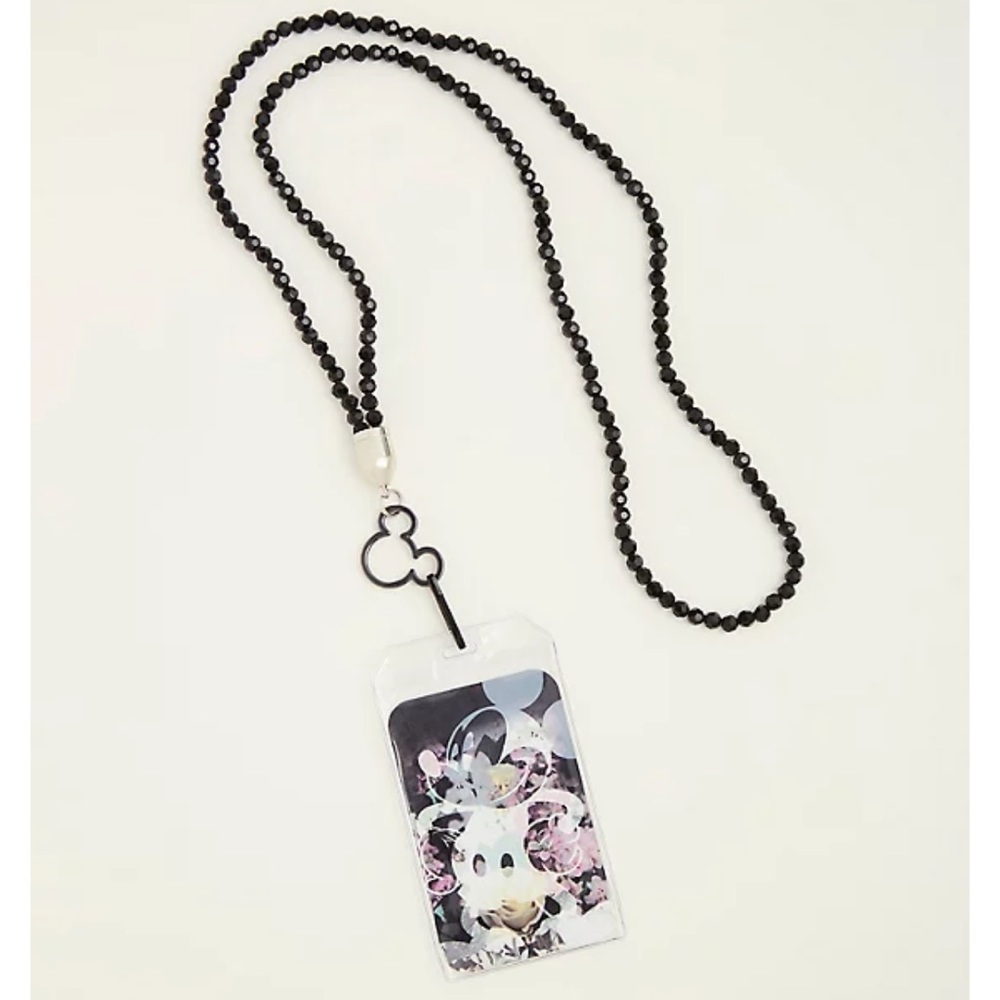 DISNEY MICKEY MOUSE BLACK BEADED LANYARD